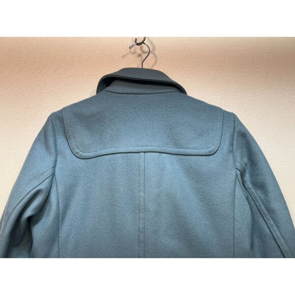 Gap Women's Wool Blend Toggle Peacoat Long Sleeve Size Small Blue Zip Up Casual - Picture 11 of 12